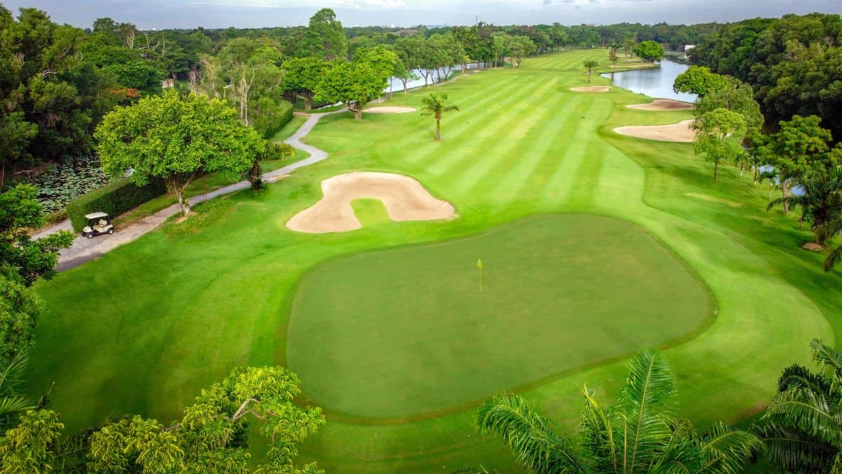 Adjusting your swing to match the weather so you can still play golf in the rain.